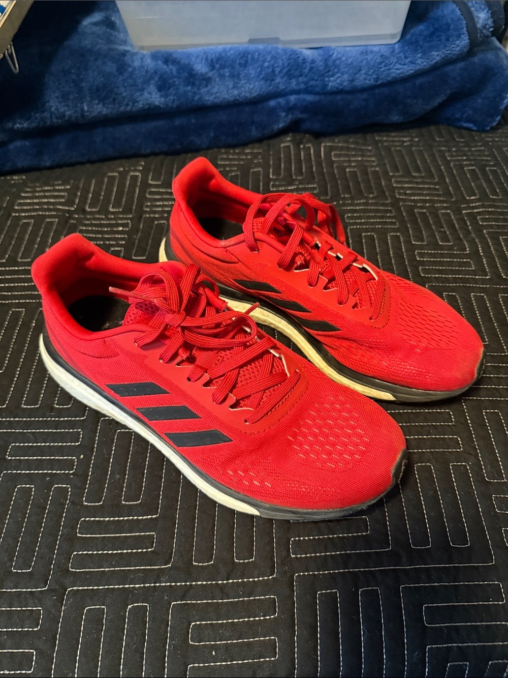 adidas Red and Black Men's Athletic Running Shoes